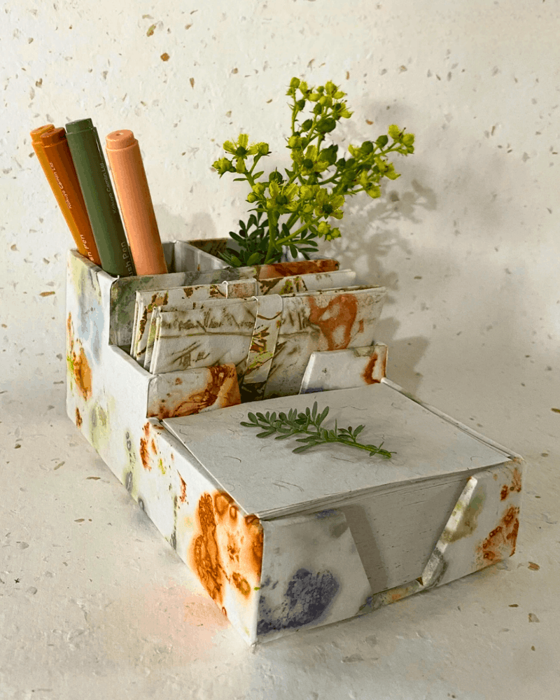 Pen stand with chit box