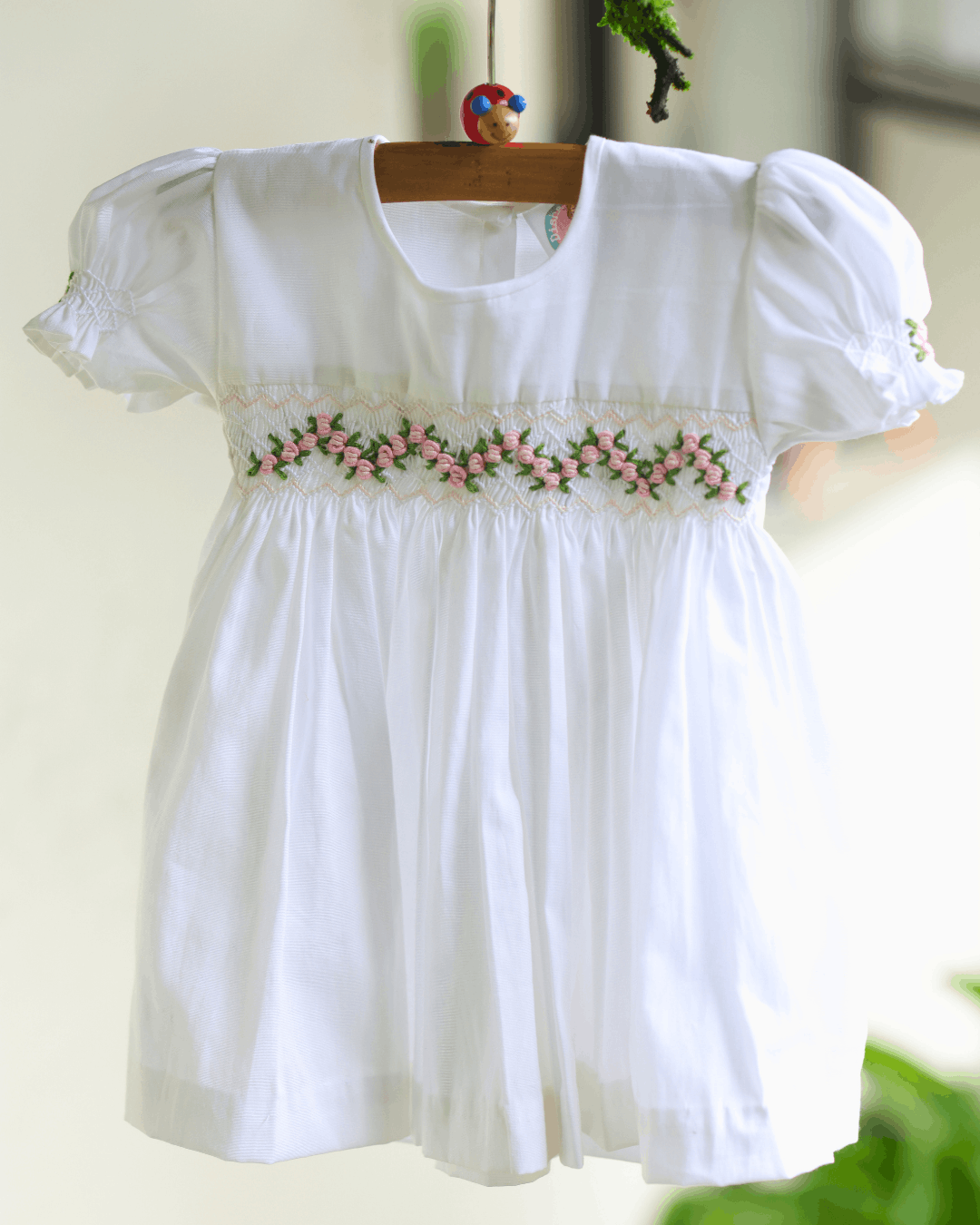 smocking embroidery dress